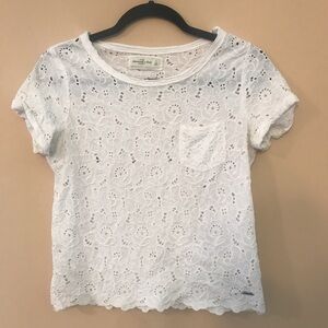 Abercrombie and Fitch White Lace Blouse